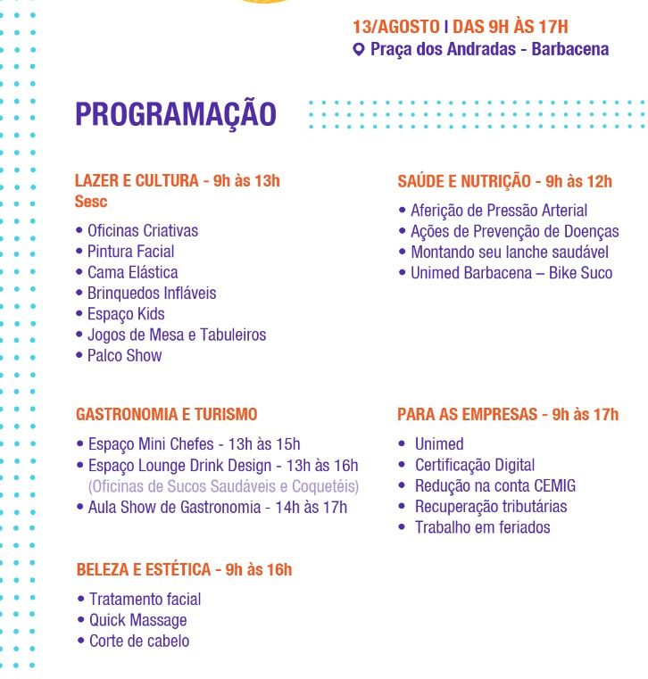 programacao agitando o senac